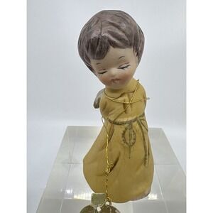 Vintage 1978  Jasco Angel Wishing Bell Fine Bisque Porcelain Handcrafted
